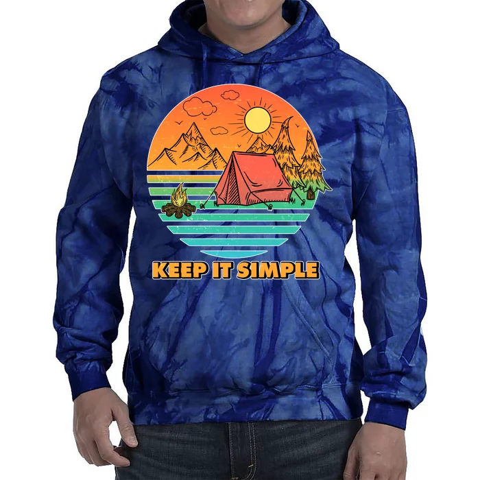 Camping Keep It Simple Tie Dye Hoodie