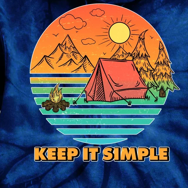 Camping Keep It Simple Tie Dye Hoodie