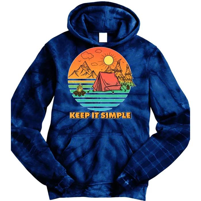 Camping Keep It Simple Tie Dye Hoodie