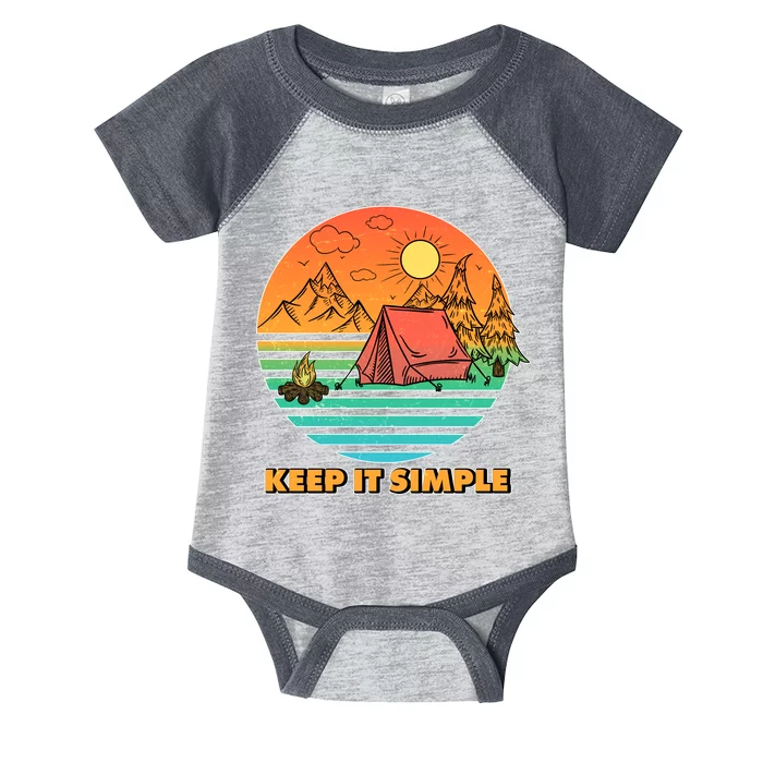 Camping Keep It Simple Infant Baby Jersey Bodysuit