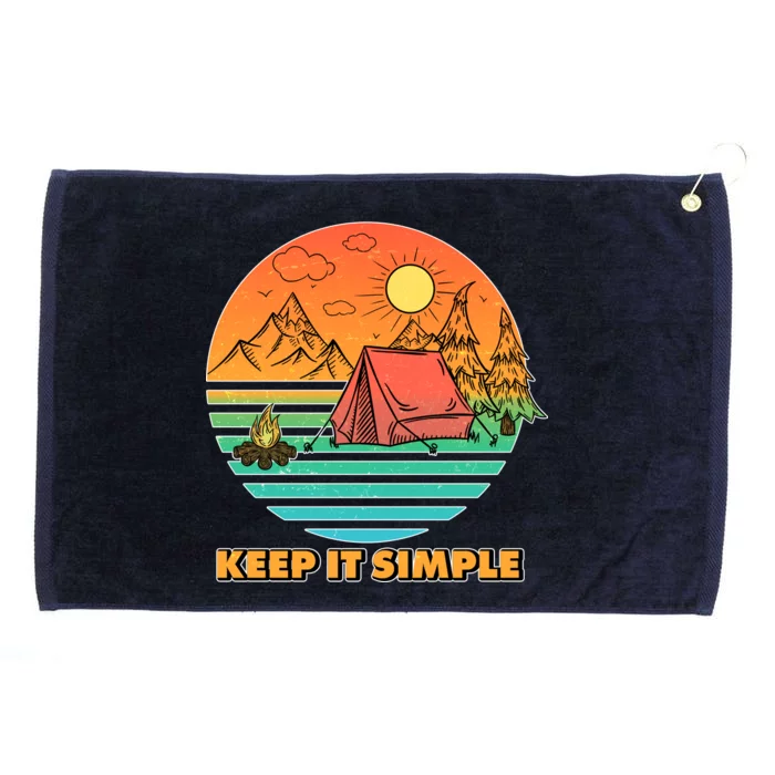 Camping Keep It Simple Grommeted Golf Towel