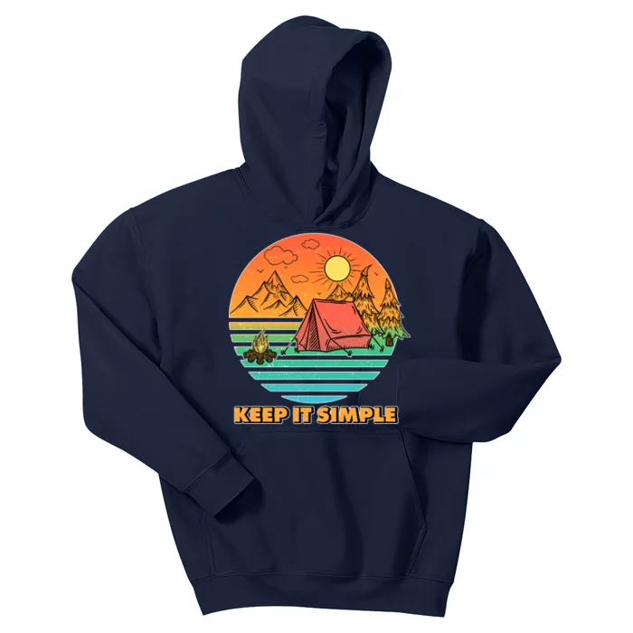 Camping Keep It Simple Kids Hoodie