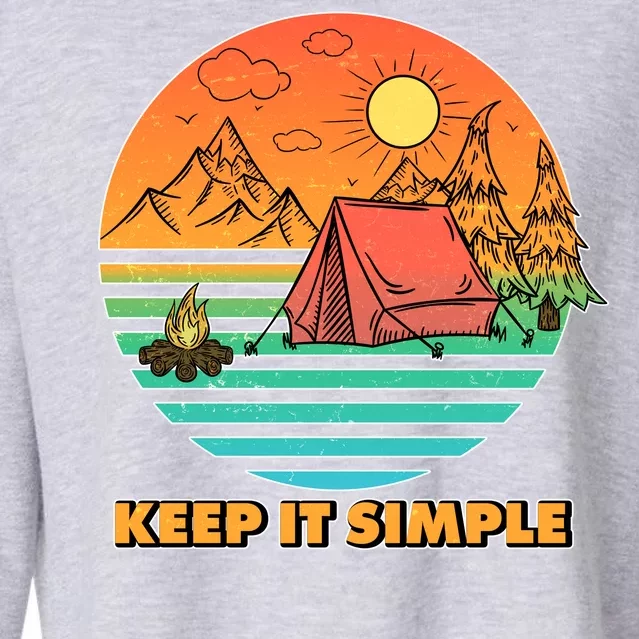 Camping Keep It Simple Cropped Pullover Crew