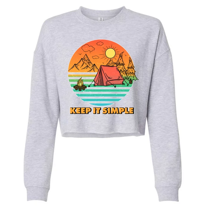 Camping Keep It Simple Cropped Pullover Crew