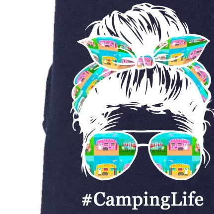 Camping Life Messy Hair Doggie 3-End Fleece Hoodie