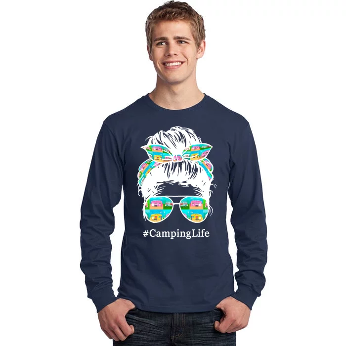 Camping Life Messy Hair Tall Long Sleeve T-Shirt