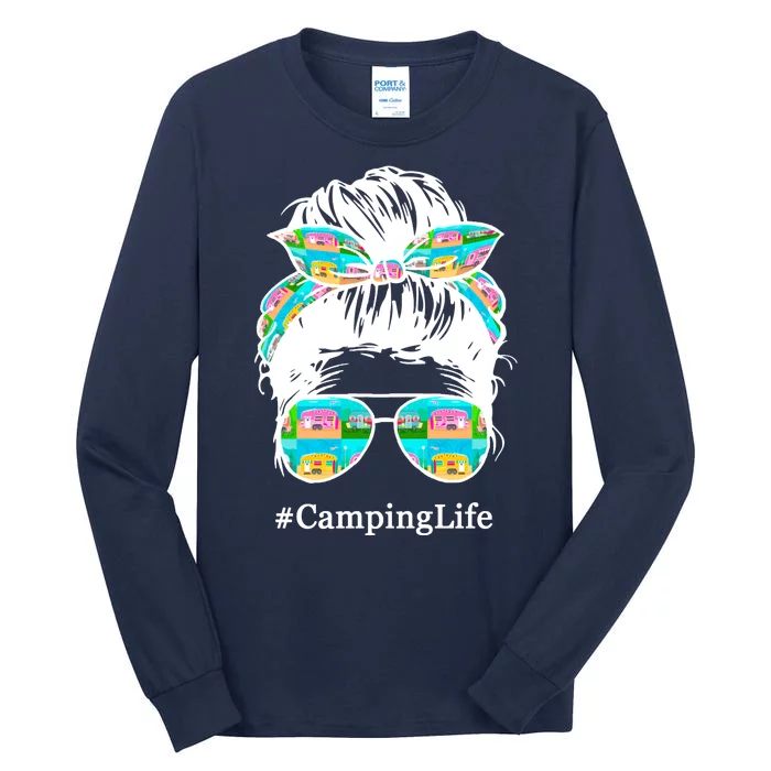 Camping Life Messy Hair Tall Long Sleeve T-Shirt