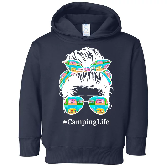 Camping Life Messy Hair Toddler Hoodie