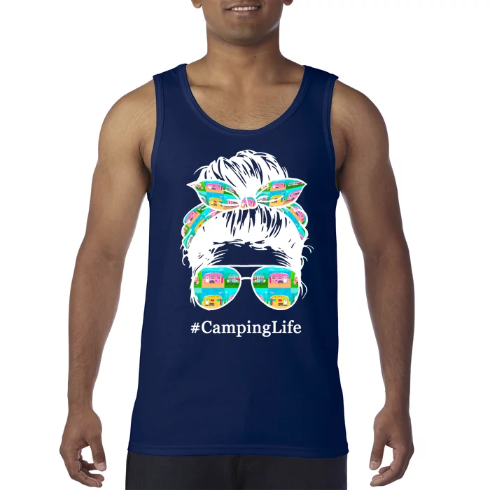 Camping Life Messy Hair Tank Top