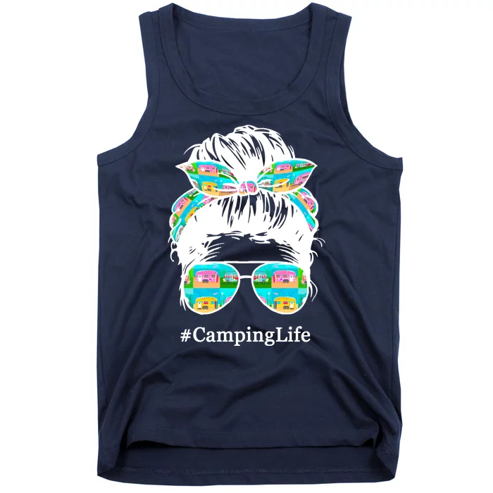 Camping Life Messy Hair Tank Top