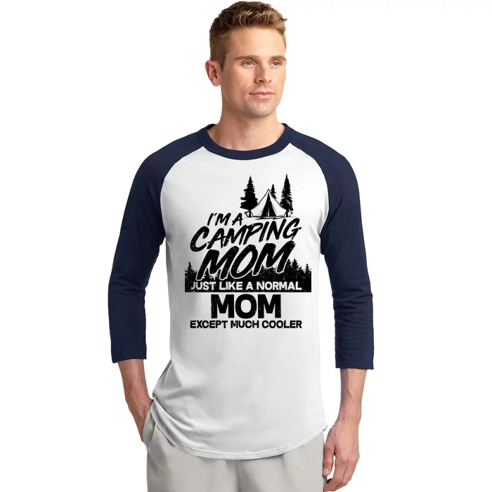 Camping Mom Baseball Sleeve Shirt