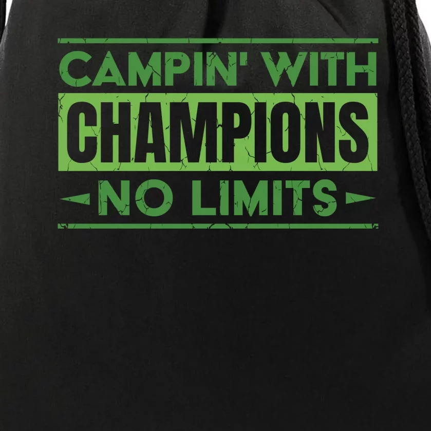 Camping With Champions Drawstring Bag