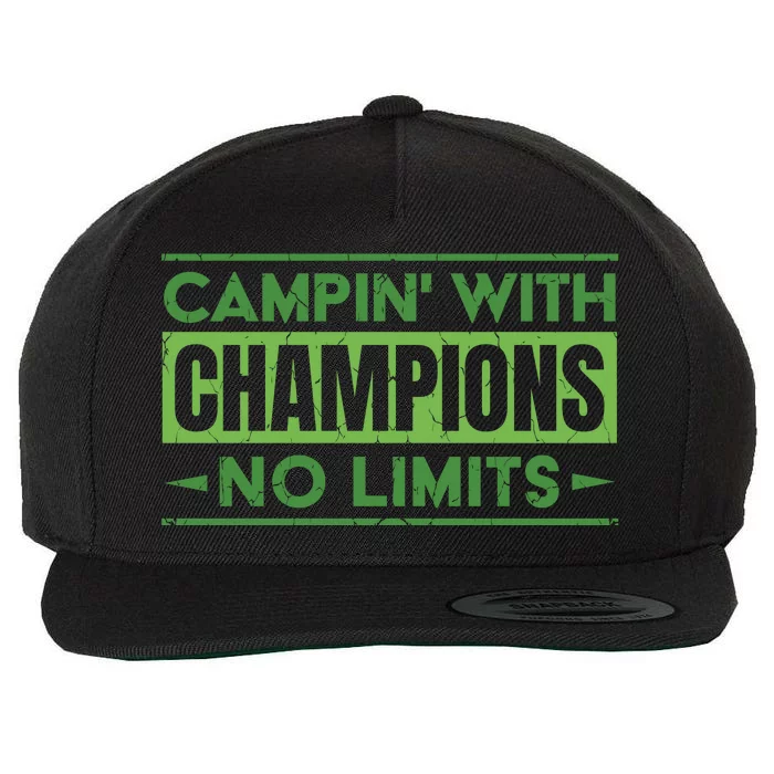 Camping With Champions Wool Snapback Cap