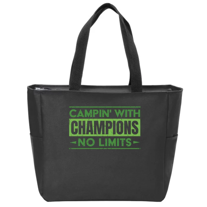 Camping With Champions Zip Tote Bag