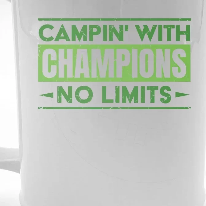 Camping With Champions Front & Back Beer Stein