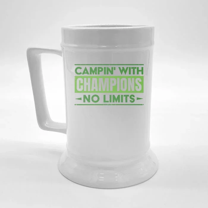 Camping With Champions Front & Back Beer Stein