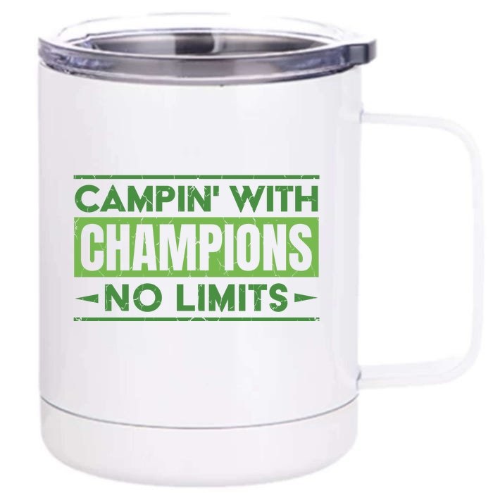 Camping With Champions Front & Back 12oz Stainless Steel Tumbler Cup