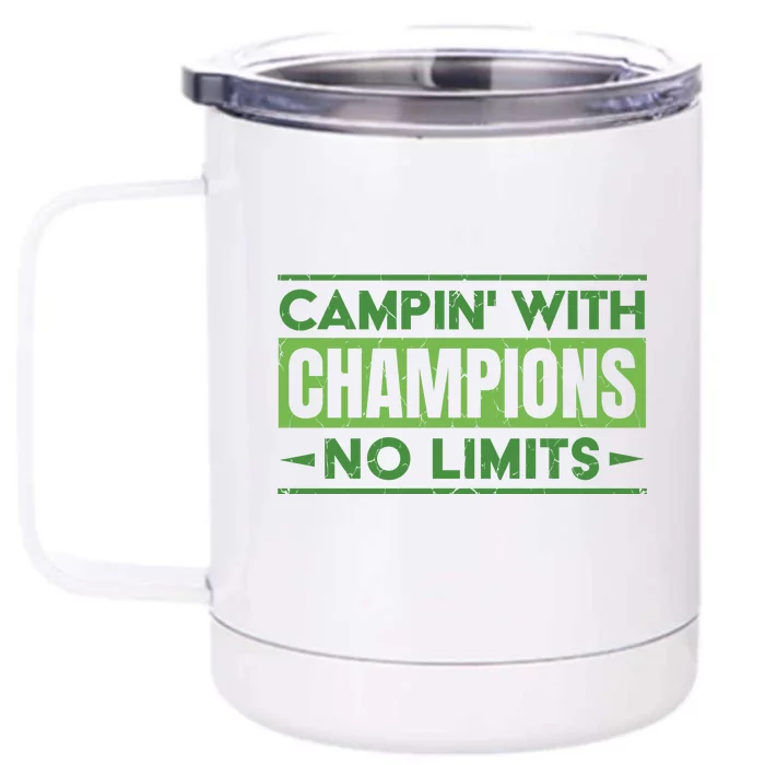 Camping With Champions Front & Back 12oz Stainless Steel Tumbler Cup