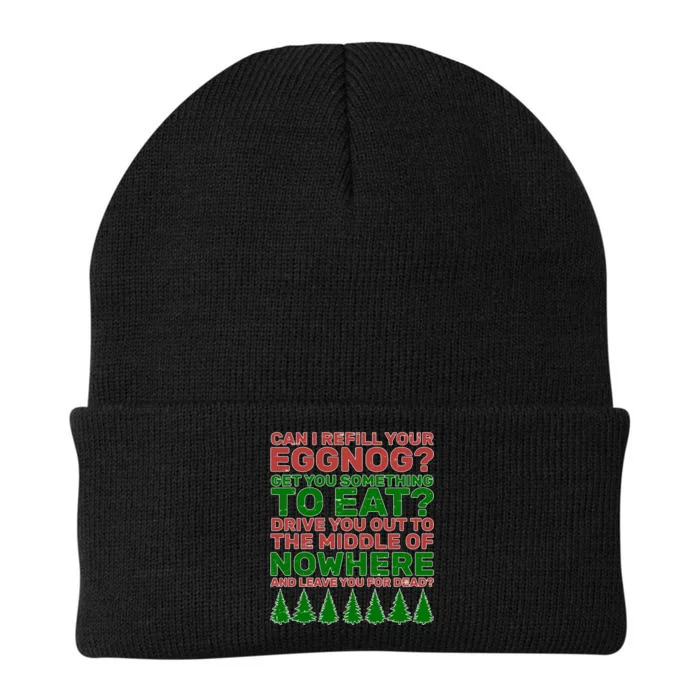 Can I Refill Your Eggnog Funny Christmas Knit Cap Winter Beanie