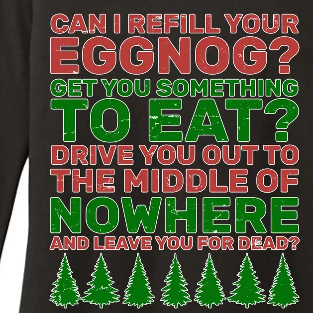 Can I Refill Your Eggnog Funny Christmas Womens CVC Long Sleeve Shirt