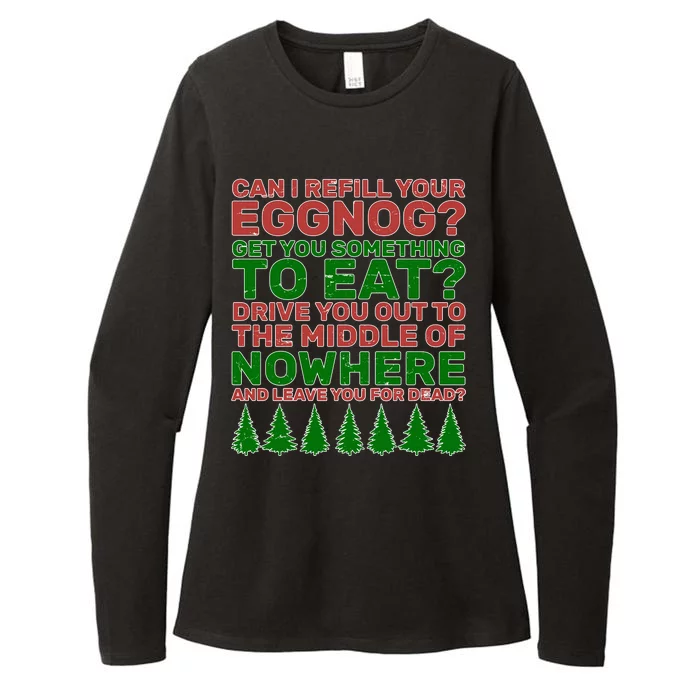 Can I Refill Your Eggnog Funny Christmas Womens CVC Long Sleeve Shirt