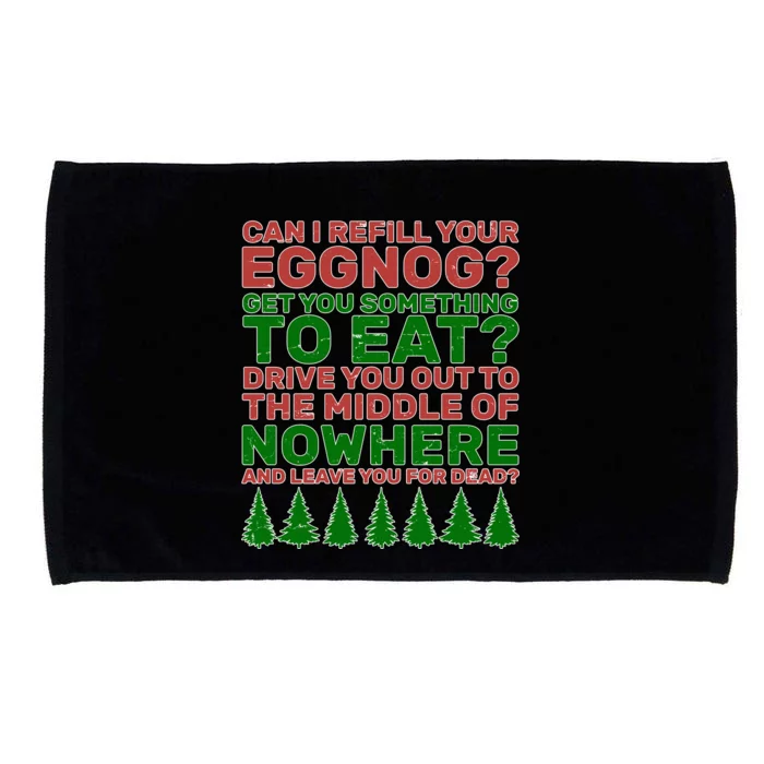 Can I Refill Your Eggnog Funny Christmas Microfiber Hand Towel