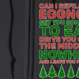 Can I Refill Your Eggnog Funny Christmas Full Zip Hoodie