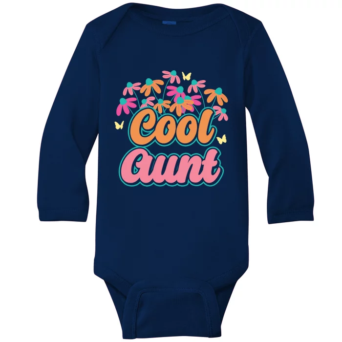 Cool Aunt Niece Nephew Auntie Nephews Gift Baby Long Sleeve Bodysuit