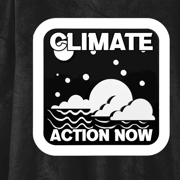 Climate Action Now Graphic Hooded Wearable Blanket