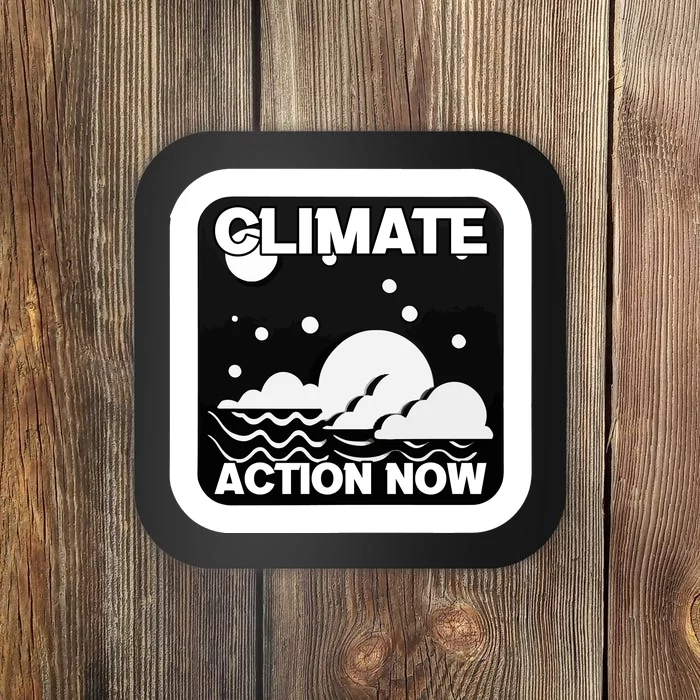 Climate Action Now Graphic Coaster