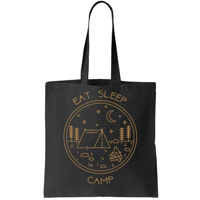 Camping And Nature Lovers Eat Sleep And Camp Adult Apparel Tote Bag