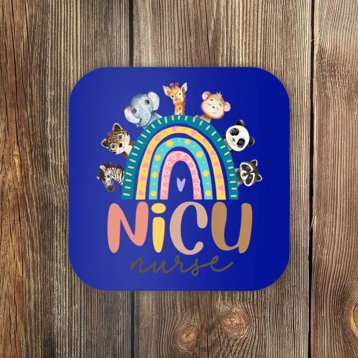 Cute Animals Nicu Nurse Rainbow Cute Gift Coaster