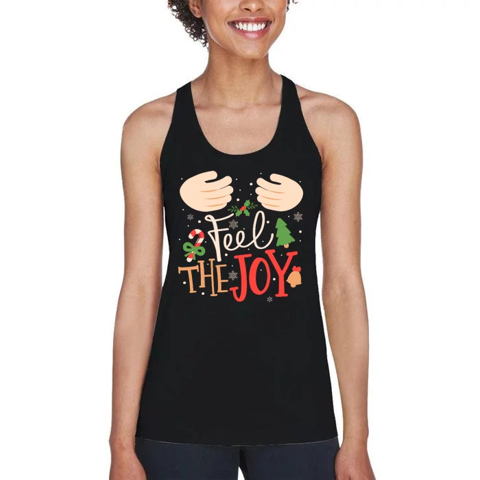 Chest And Nuts Christmas His And Her Matching Couples Women's Racerback Tank