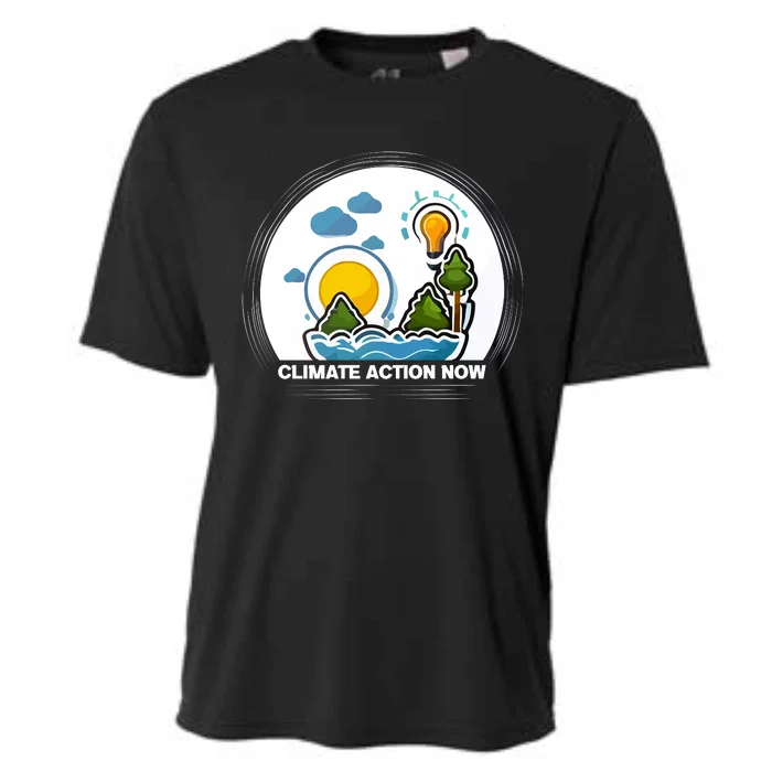 Climate Action Now Graphic Cooling Performance Crew T-Shirt