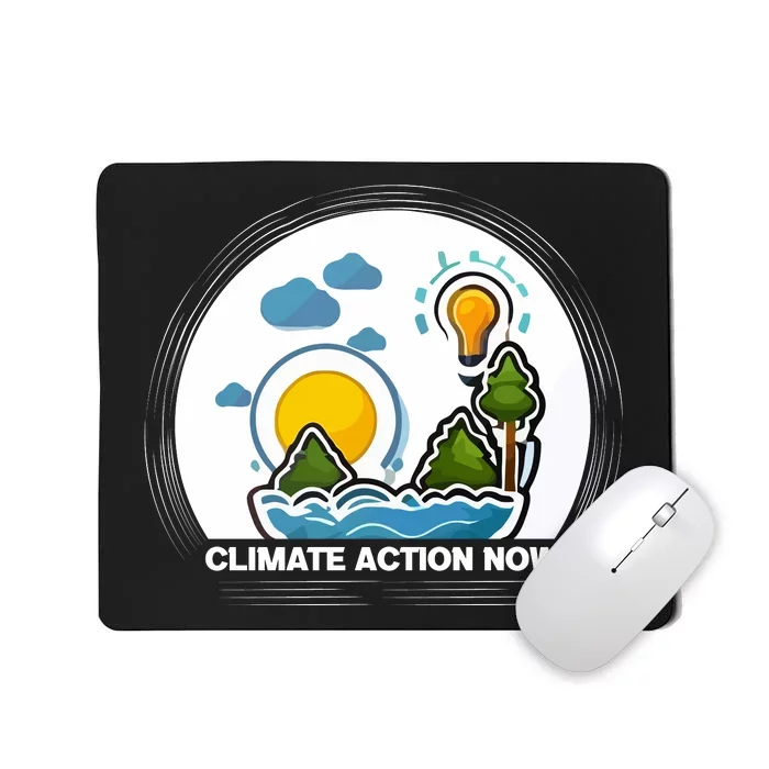 Climate Action Now Graphic Mousepad