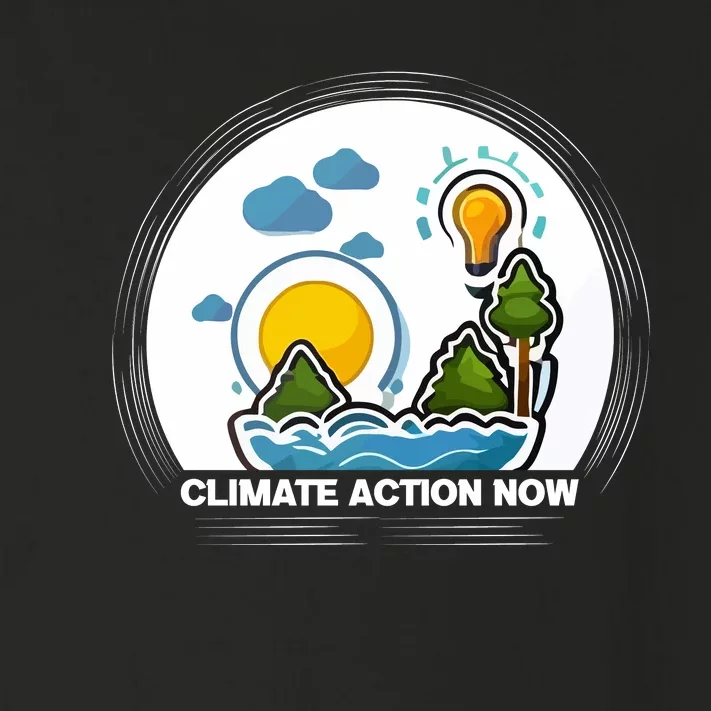 Climate Action Now Graphic Toddler Long Sleeve Shirt