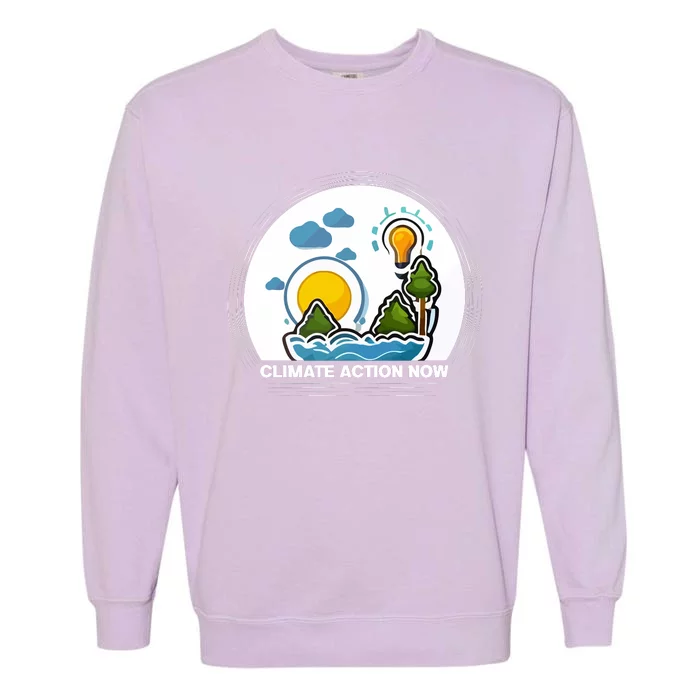 Climate Action Now Graphic Garment-Dyed Sweatshirt