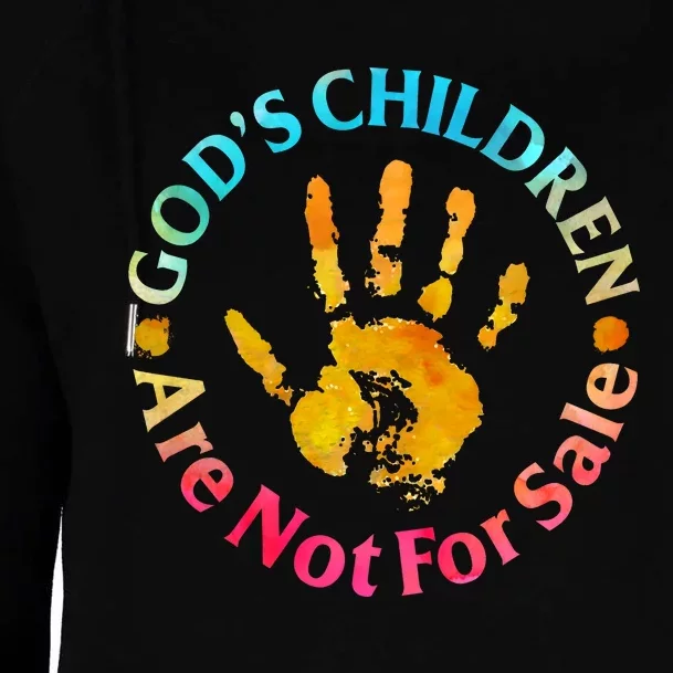 Children Are Not For Sale Hand Prints Protect Our Children Womens Funnel Neck Pullover Hood