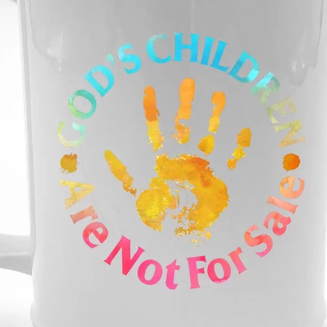 Children Are Not For Sale Hand Prints Protect Our Children Front & Back Beer Stein