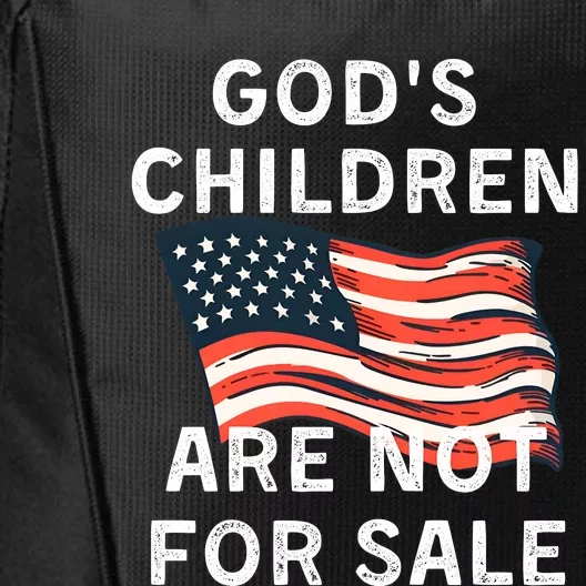 Children Are Not For Sale Protect Our Children USA Flag City Backpack