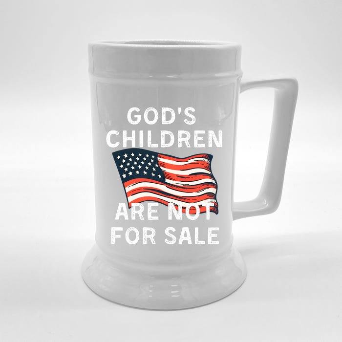 Children Are Not For Sale Protect Our Children USA Flag Front & Back Beer Stein