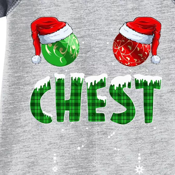 Chest And Nuts Christmas Matching Couple Funny Infant Baby Jersey Bodysuit