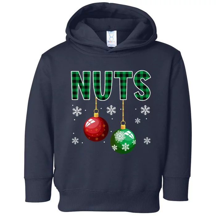 Chest And Nuts Christmas Matching Couple Chestnuts Funny Toddler Hoodie