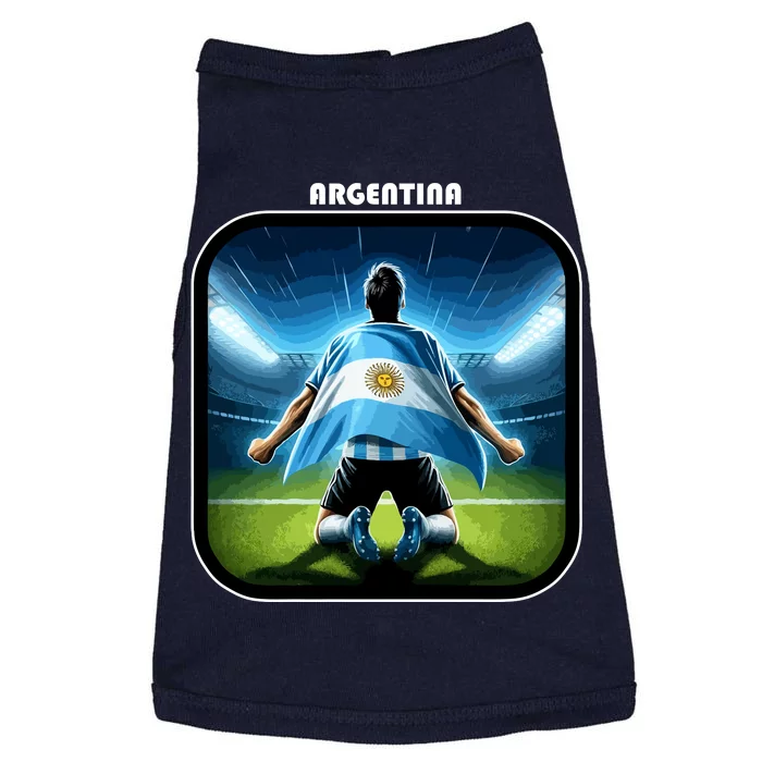 Cool Argentina National Soccer Team With Flag Doggie Tank