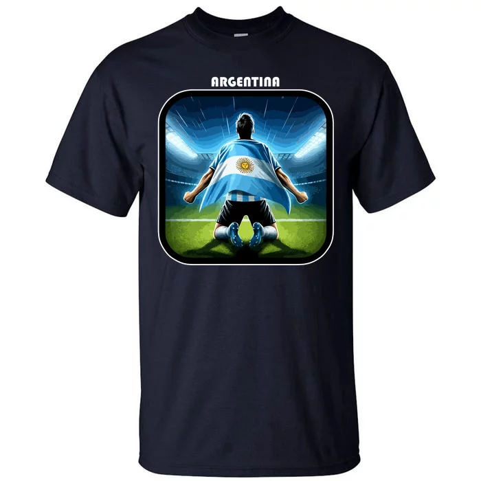 Cool Argentina National Soccer Team With Flag Tall T-Shirt