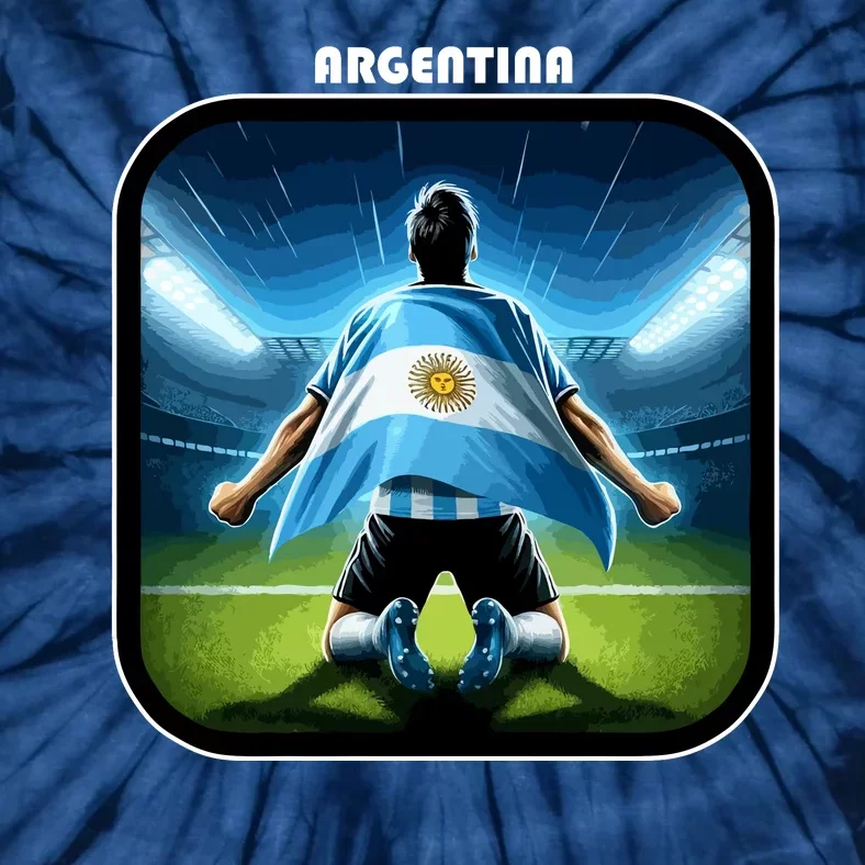 Cool Argentina National Soccer Team With Flag Tie-Dye T-Shirt