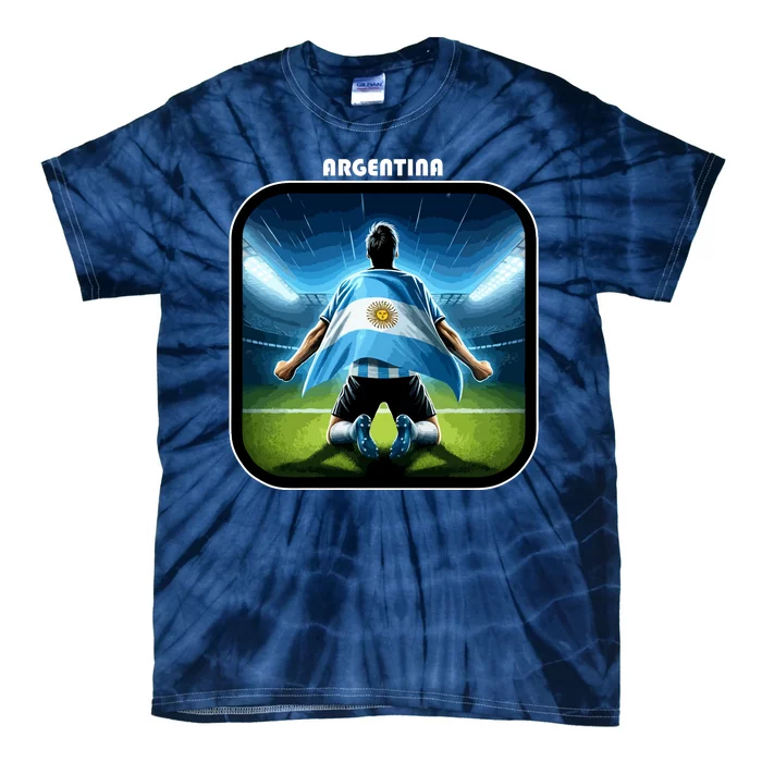 Cool Argentina National Soccer Team With Flag Tie-Dye T-Shirt