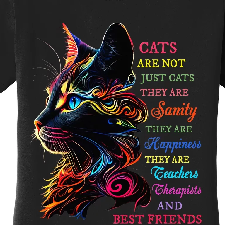 Cats Are Not Just Cats They Are Sanity They Are Happiness Women's T-Shirt