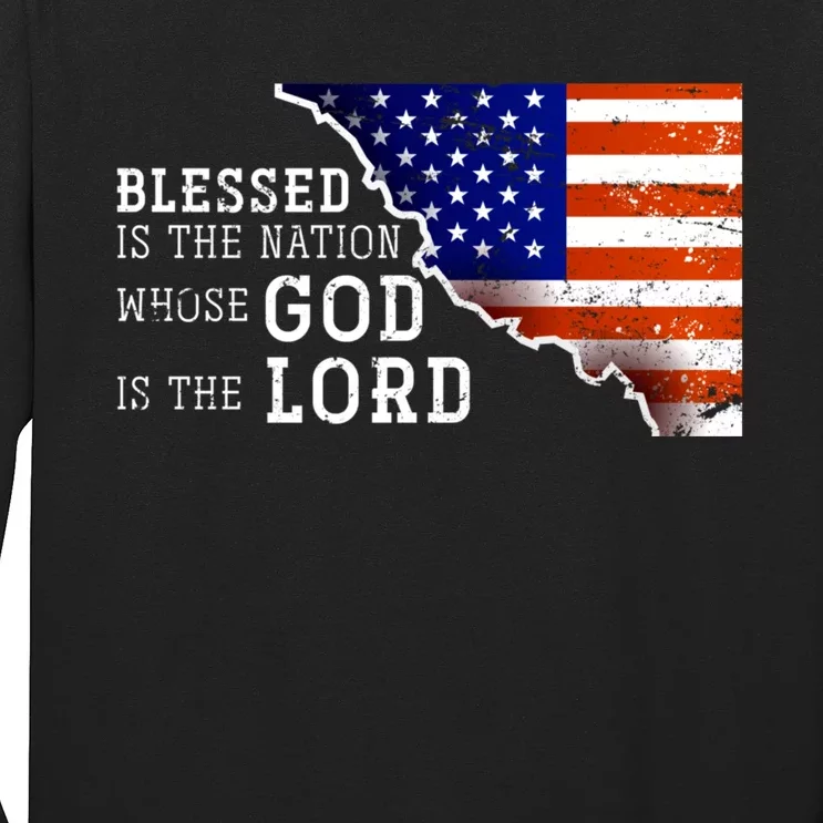 Christian American Nation Us Flag Holy Bible Verse Prayer Long Sleeve Shirt