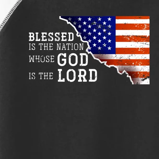 Christian American Nation Us Flag Holy Bible Verse Prayer Toddler Fine Jersey T-Shirt